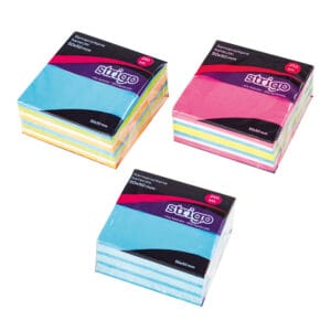 Cub Notite Adezive Strigo 50X50mm 250 File Pastel/neon mix SSN016