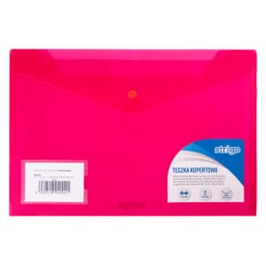 Mapa plic cu capsa, doua buzunare Strigo , A4+, roz SF021