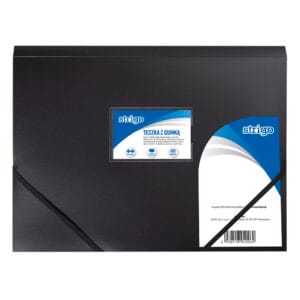 Mapa Strigo A4 cu elastic, negru SF025