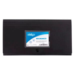 Mapa plic cu capsa DL 6 compartimente colorate, Strigo negru SF030