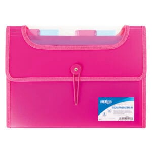 Mapa Strigo Plastic Extensibil A4 6 Compartimente Roz SF032