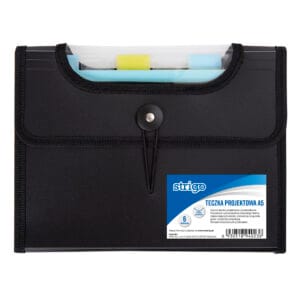 Mapa Strigo Plastic Extensibil A5 6 Compartimente Negru SF042