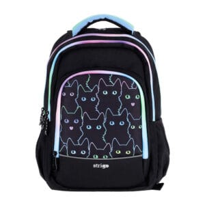 Ghiozdan Strigo Misty+ Black Cats PL005, 24L, 39X27X18cm
