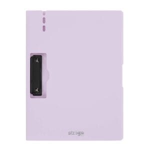 Clipboard Strigo vertical A4 cu clip metalic lateral, suport stilou, mov SF056