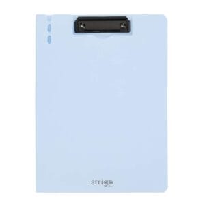 Clipboard Strigo vertical A4, suport stilou, albastru deschis SF061