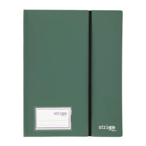 Mapa Strigo, PP, A4, cu elastic, 40 folii protectie , verde inchis SF093
