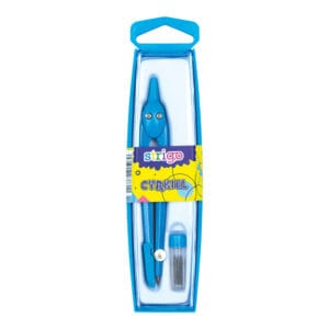 Compas Strigo in cutie cu rezerve, albastru SSC014
