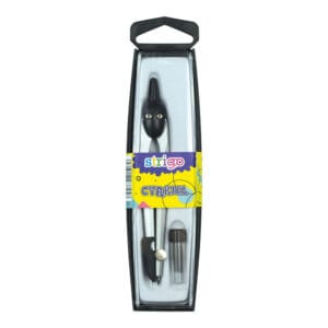 Compas Strigo in cutie cu rezerve, negru SSC015