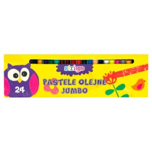Creioane cerate Strigo pasteluri ulei Jumbo 24 culori SSC030