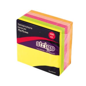 Cub Notite Adezive Strigo 75X75Mm 400 File Neon SSN001