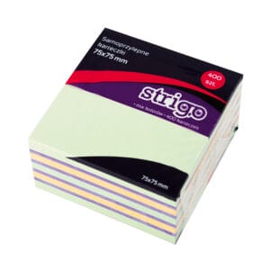 Cub Notite Adezive Strigo 75X75Mm 400 File Pastel SSN002