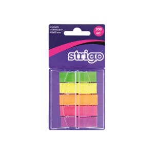 Etichete Indexare Strigo Adezive, 5 Culori, 200 File, SSN014