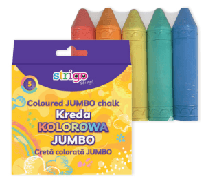 Cretă Strigo colorată, Jumbo 5 culori SSC411