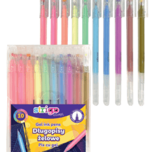 Pixuri cu gel triungiulare Strigo, 10 culori, 0.6mm SSC381