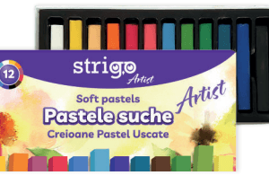 Pasteluri uscate Strigo 12 culori, sectiune patrata SSC397