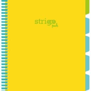 Caiet cu spirala si separatoare, STRIGO PADS Project Book Neon A4, Matematica, PADS011