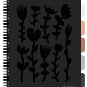 Caiet cu spirala si separatoare, STRIGO PADS Project Book Floral A4, Matematica, PADS042