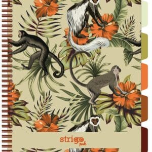 Caiet cu spirala si separatoare, STRIGO PADS Project Book TROPICAL, A4, Matematica, PADS062