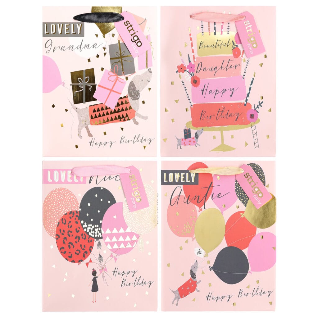Set 4 pungi hartie 18x23(h)x10cm 210 gsm. PART022