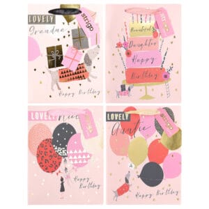 Set 4 pungi hartie 18x23(h)x10cm 210 gsm. PART022