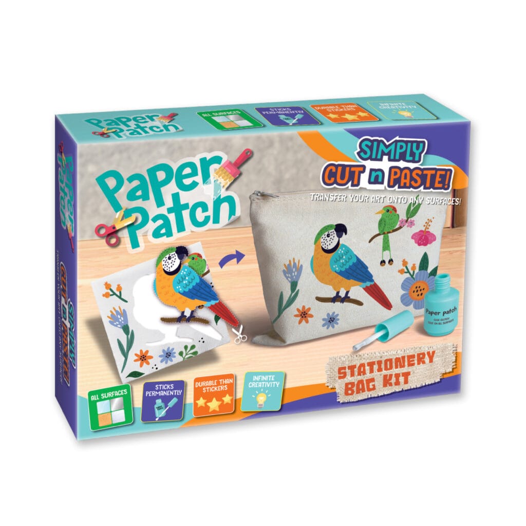 Set creativ Strigo "PAPER PATCH", GEANTA PAPAGAL, 235024-1