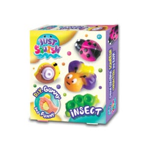 Set creativ Strigo JUST SQUISH ,,CREAȚI-VĂ FIGURINE DIN SILICON" INSECTE, 240502