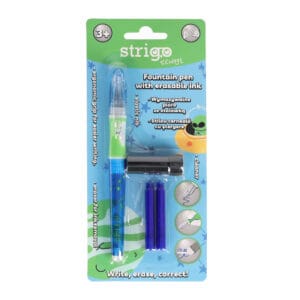 Stilou Strigo cerneala cu stergere + 2 rezerve + dispozitiv curatare, in blister, Cosmos SSC473