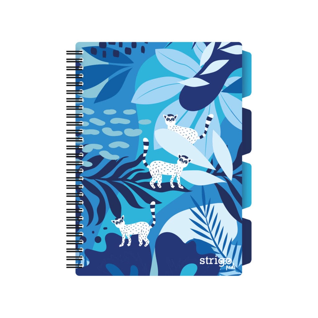 Caiet cu spirala si separatoare, STRIGO PADS Project Book Jungle B5, Matematica, PADS039