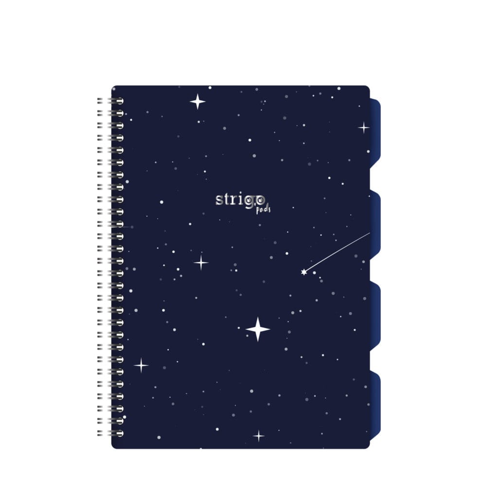Caiet cu spirala si separatoare, STRIGO PADS Project Book SKY, B5, Matematica, PADS007