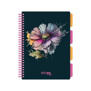Caiet cu spirala si separatoare, STRIGO PADS Project Book Flori, B5, Matematica, PADS078