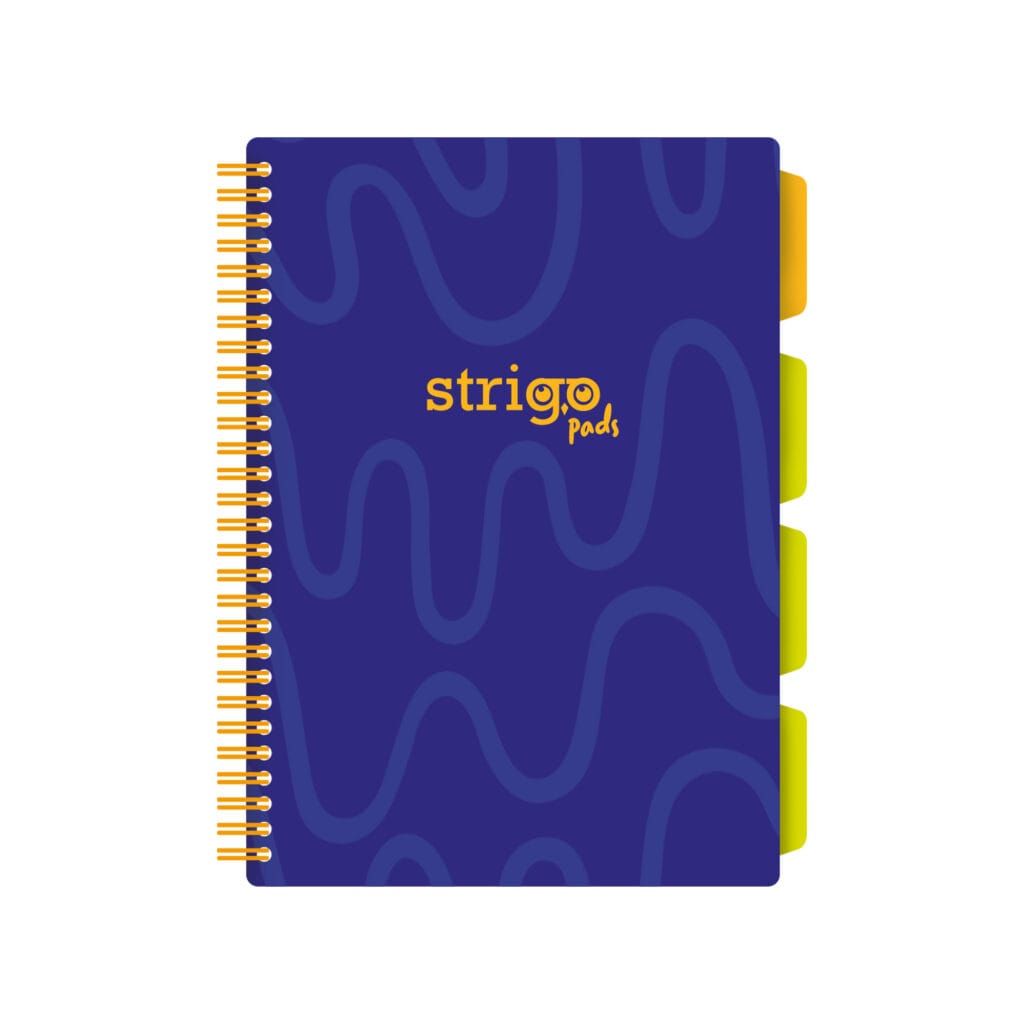 Caiet cu spirala si separatoare, STRIGO PADS Project Book Neon B5, Matematica, PADS012