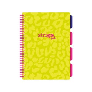 Caiet cu spirala si separatoare, STRIGO PADS Project Book Neon B5, Matematica, PADS013