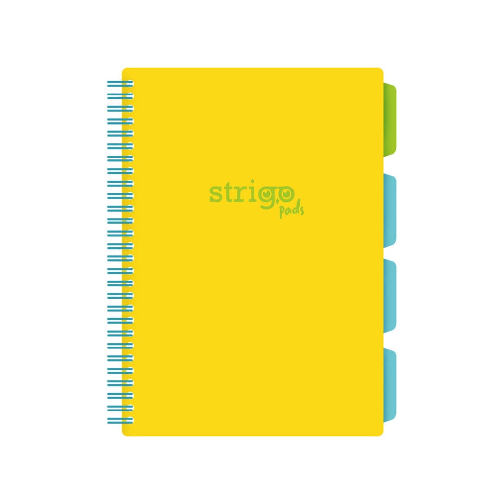 Caiet cu spirala si separatoare, STRIGO PADS Project Book Neon, B5, Dictando, PADS086